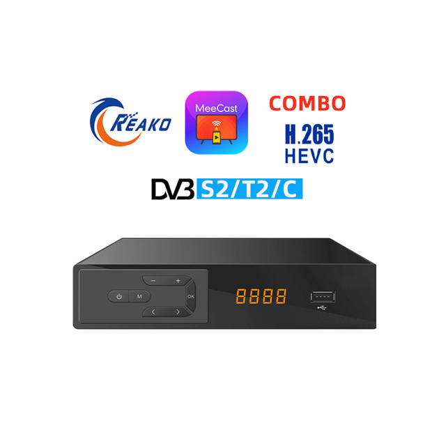 Africa Combo Set Top Box Digital HD DVB-S2/T2/C Decoder Free to Air Set Top Box GX6605H H.264 MeeCast Support USB WIFI /Dongle