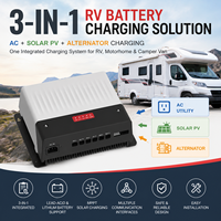 Chargeur de batterie 3-en-1 90-265V AC 30A 50A 12V/24V Auto MPPT Contrôleur de charge solaire Alternateur DC DC