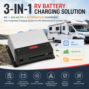 Chargeur de <span class=keywords><strong>batterie</strong></span> 3-en-1 90-265V AC 30A 50A 12V/24V Auto MPPT Contrôleur de charge solaire Alternateur DC DC - Product Image 1