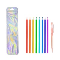 Klare durchscheinende Plastiks tift tasche Geschirr Wieder versch ließbare Verpackung Lange holo graphische Tasche für Perlens tift
