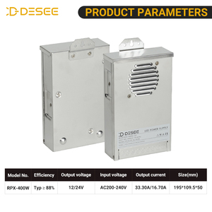 Alimentation LED étanche DESEE <span class=keywords><strong>RPX</strong></span> Series 12V 24V 400W pour extérieur, alimentation à découpage, driver LED - Product Image 2