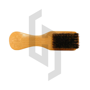 Cepillo de barba de cerdas de jabalí de madera Natural OEM 100% más vendido para hombres mango de Metal negro - Product Image 2