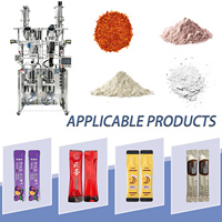 Machine d'emballage de poudre à double voie 60-70 sachets/min avec remplissage par vis sans fin pour épices, lait et café en poudre