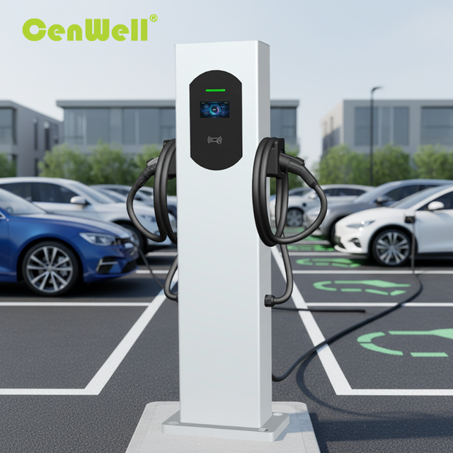 Cenwell Commercial EV Car Charger Interface Fast AC Level 3 Double Guns 11KW 22KW 44KW New Certification Manufacturing