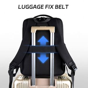 New Design Unisex Laptop <b>Backpack</b> USB Smart Feature EVA Hard Shell Zipper Closure <b>Black</b> Waterproof Business Travel Bag Oxford - Product Image 5