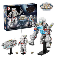 DK 5028 2024 NOUVEAU Modèle de briques techniques d'astronaute spatial 3 en 1, jouet à assembler pour enfants, cadeaux, 850 pièces, ensembles de blocs de construction