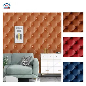 0,53x10m al por mayor de diseño de cuero decorativo Interior 3D de PVC papel de pared de Casa decoración de la casa