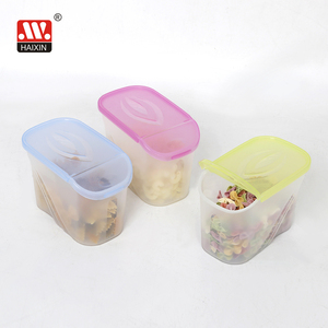 Haixing Best Price 500ml Plastic AS Spice Jar Set Kitchen Storage tea coffee Canister OEM ODM