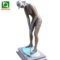 Estatua de Latón Fundido Personalizada de Fábrica, Tamaño Real, Niña con Arco y Flecha