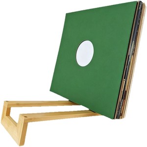 Wooden Vinyl <b>Record</b> Rack Desktop Storage Organizer Simple Modern Bookend For Home Office Use - Product Image 2