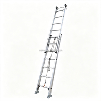 Échelle télescopique longue 8m (26 pieds) multi-usages en aluminium + extension + échelle pour la construction EN131