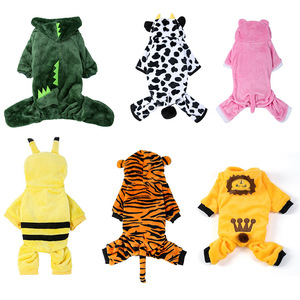 Ropa para perros y mascotas, monos suaves y cálidos de lana para perros, ropa para mascotas para perros pequeños, sudaderas con capucha para gatos, abrigos de disfraz de Chihuahua <span class=keywords><strong>Yorkshire</strong></span> - Product Image 1