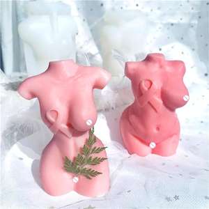 Molde de vela de silicona para fabricación de velas, Torso de doble cinta Rosa curvada <span class=keywords><strong>desnuda</strong></span> en 3d para mujer, cuerpo bonito para hombre - Product Image 4