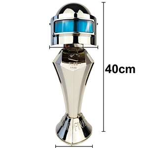 Trofeo de Metal Personalizado Plateado, Casco de Juego 3D, Premio Grabable para Torneos de Esports, Recuerdo - Product Image 4
