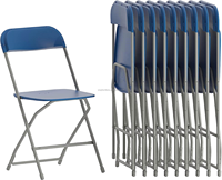 Chaise de salle à manger pliable portable en résine Wimbledon blanche de haute qualité, réglable en hauteur, pour appartement, extérieur et événements