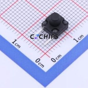 YTS1K0162FBT00 Tactile Switch Bent Lead Through Hole,6x6mm Switch Single Pole Single Throw Round Button 2.5N Right Angle Insert - Product Image 1