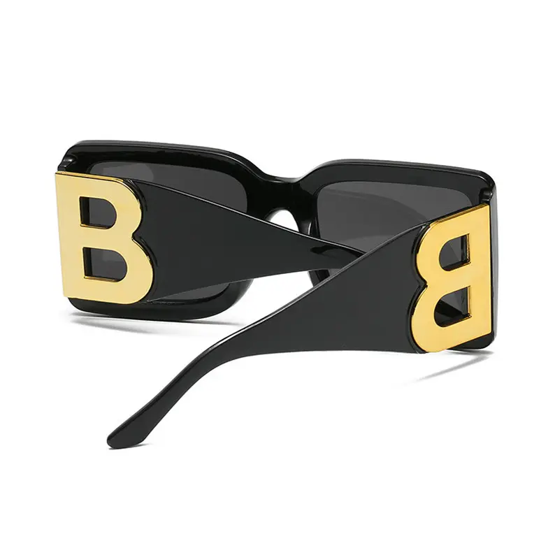 Yellow B designer oversized luxo high definition visual women ladies sun glasses oculos sol sunglasses women luxury brands
