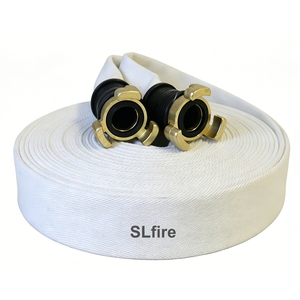Manguera contra incendios de una sola capa de 1.75 pulgadas con revestimiento de EPDM, poliéster blanco y acoples españoles de latón - Product Image 2