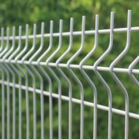 Valla de jardín al aire libre, cerca de malla soldada de seguridad 3d con poste de melocotón