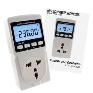 Compteur de puissance numérique 0,2W-2200W avec rétroéclairage, testeur de tension, wattmètre et kilowattmètre à brancher - Product Image 2