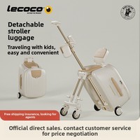 Valise multifonctionnelle Lecoco PP pour bébé, chariot de transport, boîte de rangement, capacité 20 pouces, valise à roulettes portable pour enfants