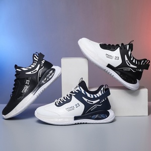 Scarpe da corsa da <span class=keywords><strong>uomo</strong></span> di nuova <span class=keywords><strong>moda</strong></span> semplici giovani leggero autunno Outdoor Mesh EVA traspirante bianco nero Sneakers sportive stringate - Product Image 3