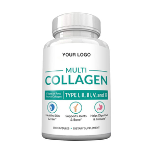 Vente en gros de capsules de supplément multi-collagène Complément nutritionnel hydrolysé complexe 5 <span class=keywords><strong>types</strong></span> de capsules de collagène de source alimentaire - Product Image 1