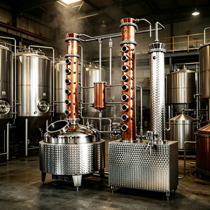 Équipement de distillation à double colonne de 200 L avec panier à <span class=keywords><strong>gin</strong></span> pour petites distilleries, pour la production de <span class=keywords><strong>gin</strong></span> ou de vodka - Product Image 2