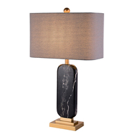 Lâmpada de mesa de iluminação, arte, antiguidade, hotel, luxo, decoração, base de pedras de concreto