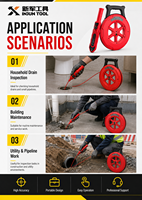 Detector de Tuberías XINJUN NF-5130 de Material ABS con Superficie Cepillada, Batería de Litio, para Ingeniería de Alcantarillado, Medición de Metales y Localización de Objetos Ocultos