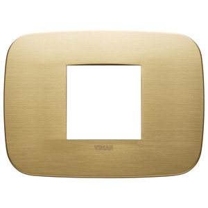 Placa de puerta Vimar de latón cepillado, rectangular de 12.75 pulgadas x 9.5 pulgadas con recorte cuadrado - Product Image 1