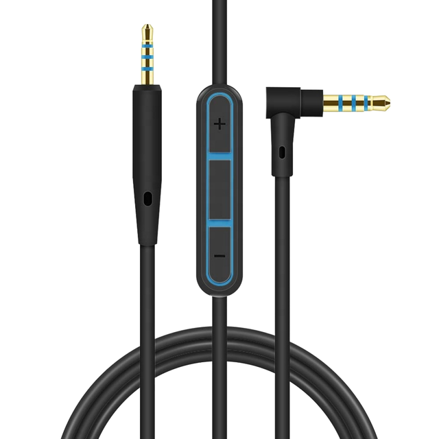 Replacement Audio Cable Cord Extension Wire for QC25 QC35 Headphones with in Line Mic Volume Control