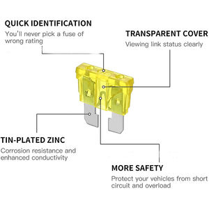 Nuevos accesorios para automóviles, Kit de hoja de fusible para coche, 10 piezas, fusible automático para hoja de camión, luz de xenón, inserto de <span class=keywords><strong>seguro</strong></span>, hoja automática para camión - Product Image 4