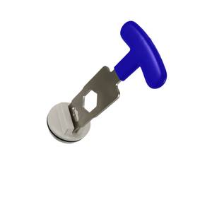 Pool Plug Removal Tool Blue Handle 201 Stainless Steel For Above Ground Pool Spa Inlet Accessory - Product Image 1