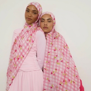 Neue Aktualisierung Hijabs 2026 <span class=keywords><strong>August</strong></span> Hijabs für Muslimische Frauen Neuer Trend 2026 Rosa Modal Hijab - Product Image 1