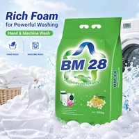 Ome 1kg Prix de gros bon marché Poudre à lessive Détergent à lessive riche en mousse pour lavage à la main et en machine