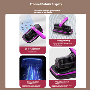 Aspirateur à main sans fil Portable anti-acariens pour lit canapé <span class=keywords><strong>matelas</strong></span> <span class=keywords><strong>nettoyage</strong></span> poussière acariens contrôleurs lumière UV - Product Image 6