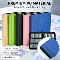 Classeur de rangement pour cartes TCG en PU imperméable, style fermeture éclair, couleur unie, à neuf compartiments, pour jeux de cartes, best-seller