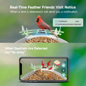 Meilleure Vente : Distributeur Intelligent de Nourriture <span class=keywords><strong>pour</strong></span> <span class=keywords><strong>Oiseaux</strong></span> avec Caméra HD 1080P, Bol Automatique et Alimentation Solaire <span class=keywords><strong>pour</strong></span> Observation des <span class=keywords><strong>Oiseaux</strong></span> à Domicile et dans le Jardin - Product Image 3