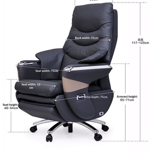 <span class=keywords><strong>Chaise</strong></span> de bureau de direction en cuir électrique à massage intelligent, en alliage d'aluminium, pivotante, design moderne et simple, inclinable, pour la sieste, e-sport - Product Image 5