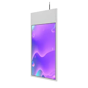 数字液晶远程同步智能广告播放器双面商店显示屏悬挂广告播放器