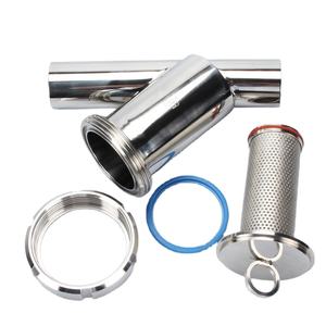 Filtro sanitario tipo Y de acero inoxidable SUS304 316L Tri-Clamp para la industria farmacéutica de alimentos lácteos, malla 100 personalizable - Product Image 6