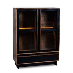 Meubles de salon haut de gamme, armoire italienne moderne avec porte vitrée, cave à vin artisanale, produit en gros pour salle à manger - Product Image 5