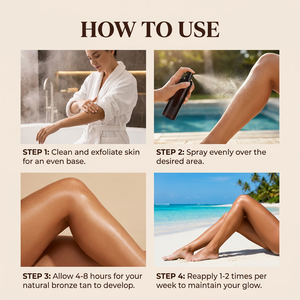Eau autobronzante marque privée - Spray bronzant instantané - Brume bronzante sans traces pour le visage et le corps, vente en gros OEM/ODM - Product Image 6