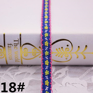 Pizzo ricamato piccolo nastro etnico floreale accessori abbigliamento fai da te accessori gioielli - Product Image 6