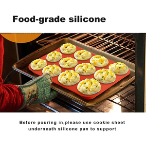 Bán buôn Silicone khuôn bánh với không dính & cấp thực phẩm tính năng biểu tượng tùy chỉnh công cụ nướng bánh và muffin cup khay - Product Image 3