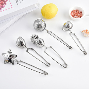 Accessoires à thé Infuseur à thé couleur argent Infuseur à thé en vrac en acier inoxydable Passoire à thé Infuseur - Product Image 1