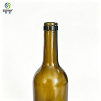 Lege 750ml bruine glazen wijnfles, klassieke lange hals amberkleurige fles voor rode wijn, fruitwijn, zelfgemaakte wijnafvulling