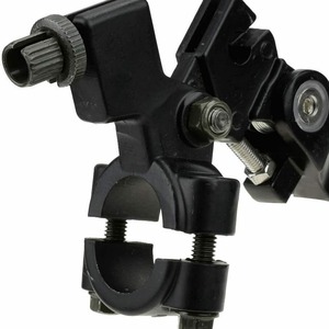 Palanca de Freno y Embrague Plegable para Motocicleta Todoterreno, Aluminio Negro y Plateado, Ambidiestro, Mejora de Montaje en Manillar - Product Image 2