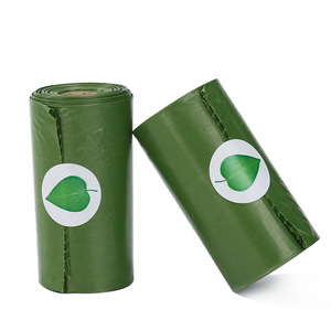 Venta al por mayor logotipo personalizado compostable 100% biodegradable extra grueso perro caca bolsa de basura de plástico rollos caca de perro - Product Image 1